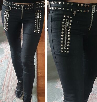 Farmerke: REPLAY original crne farmerke sa nitnama, baš moćno izgledaju, blago — 2