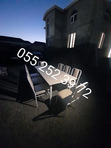 Sifarişlə masa və oturacaq dəstləri: Dördbucaq masa, Mətbəx üçün, Qonaq otağı üçün, Dəhliz üçün, 8 nəfər, Açılmayan, Azərbaycan, Zəmanətli — 4