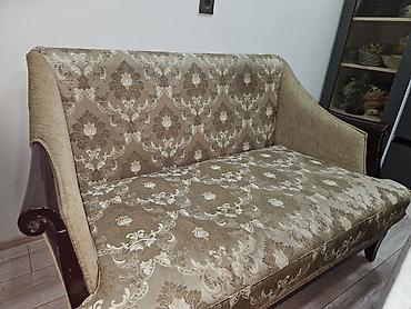 ucuz carpayi: Klassik üslubda 2 nəfərlik divan - Ümumi görünüş: Qəhvəyi-bej — 1