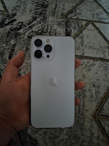 IPhone 13 Pro Max, Б/у, 128 ГБ, Белый, Защитное стекло, Чехол, 80 %