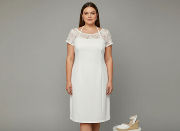 czerwona sukienki plus size: Women`s dress, size 2XL