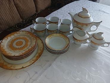 Çay dəsti, rəng - Ağ, Farfor