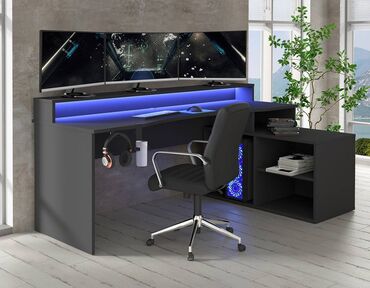 gaming stol: Kompüter çalışma masası. Türkiyə materialından yığılır Ölçüləri 3-cü