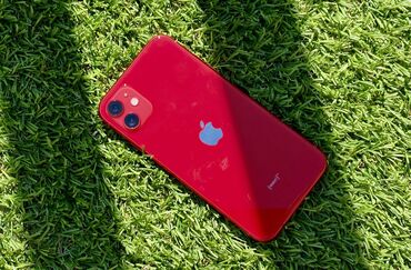 Apple iPhone: IPhone 11, 64 GB, Qırmızı, Simsiz şarj, Face ID