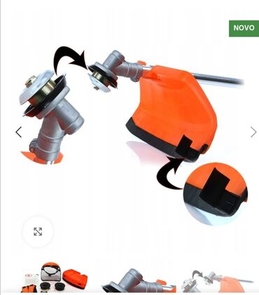 Ostali alati i mašine: Motor: dvotaktni, vazdušno hlađeni – Snaga: 5,2 Ks 3.8kw – Max obrtaj — 9