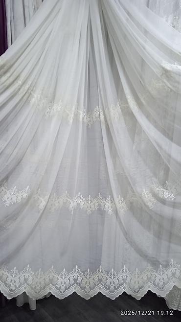 Тюли: Воздушные тюлевые шторы с вышивкой - Материал: легкий полупрозрачный — 5