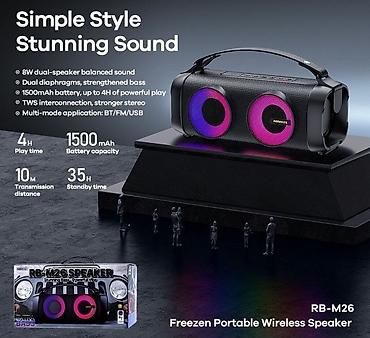 portable: Портативная беспроводная колонка Remax RB‑M26 - Двухдинамиковая — 4