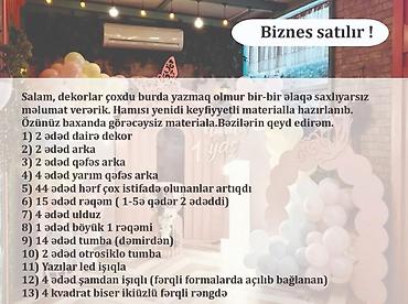 a herifi: Dekorasiya biznesi üçün tam paket avadanlıq və aksesuarlar satılır — 1