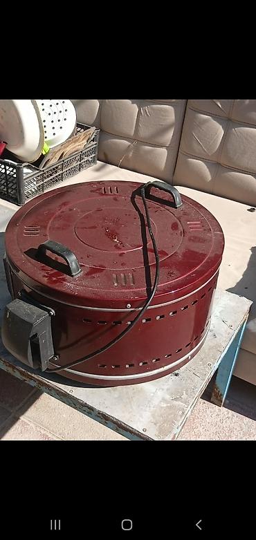 sac peci: Elektrik sac sobası (yuvarlaq), qapaqlı model. - Rəng: tünd qırmızı — 2