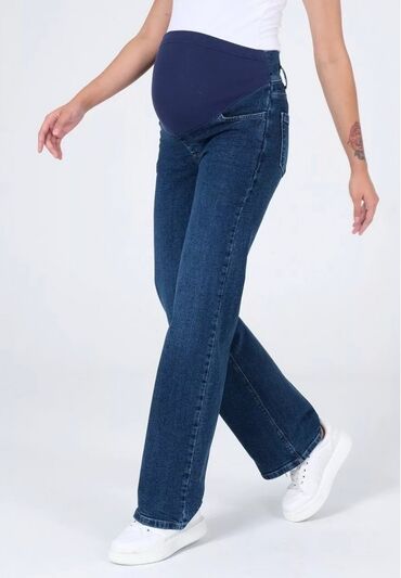 брюки для беременных: Мом, Средняя талия