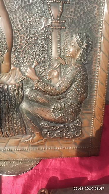 vinil panel: Misgər işi üslubunda relyefli mis panel 50*70 ölçüləri - Material — 2