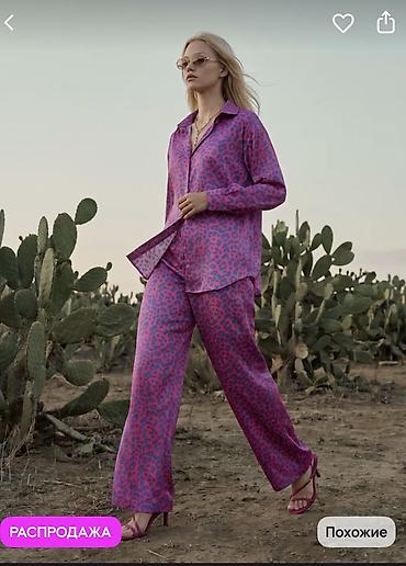 Женская одежда: Яркий женский комплект в стиле soft tailoring с анималистичным — 2