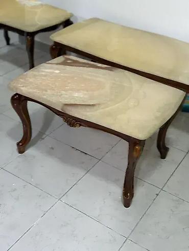 drveni ofingeri: Set stolova drvo / oniks (3 komada) Veći sto: 330 € Širina: 100 cm — 8