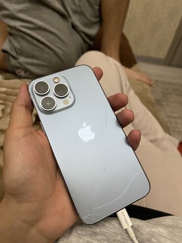 телефоны редми 9т: IPhone 13 Pro, Колдонулган, 128 ГБ, Blue Titanium, Заряддоочу түзүлүш, 77 %