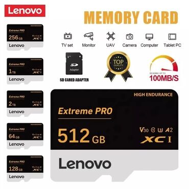 crni deblji sorc dublji: 128 GB Lenovo Extreme PRO SD Memorijska kartica klase 10 Micro TF SD