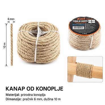 KMT konoplja od konoplje 6 mm × 10 m - Proizvod: kanap od prirodne