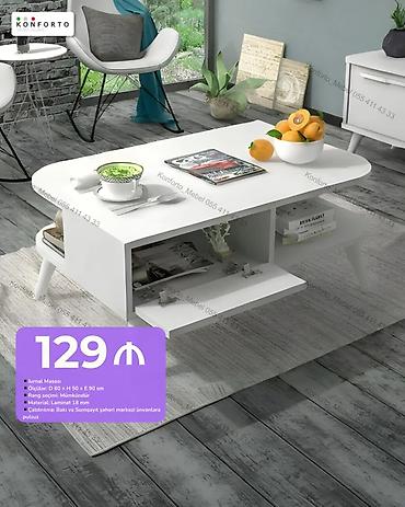 Oval masa, Açılmayan, Təkərsiz, Sadə laminat