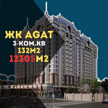 Продажа квартир: 3 комнаты, 132 м², Элитка, 15 этаж, ПСО (под самоотделку)