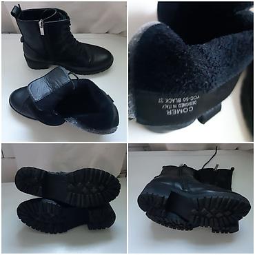 shoes: Nove crne polučizme “Comer” - Materijal: prirodna koža - — 3