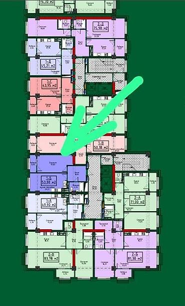 1 комната, 55 м², Мадина 14 этаж, ПСО (под самоотделку) at lalafo.kg 1 комната, 55 м², Мадина 14 этаж, ПСО (под самоотделку)