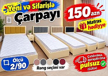 Yeni və sifarişlə çarpayı - Ölçü: 90×200 (şəkildə “2/90” göstərilib)
