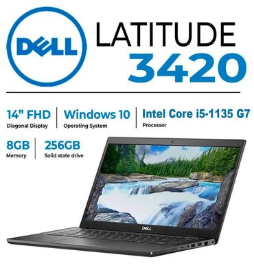 latitude: Ультрабук, Dell, 8 ГБ ОЗУ, Intel Core i5, 14 ", Б/у, Для несложных задач, память NVMe SSD