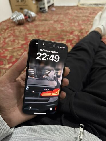 смарт яасы: IPhone 15 Pro, Black Titanium, Коргоочу айнек, 85 %