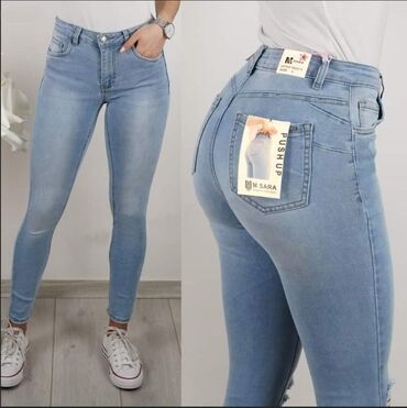 Farmerke: Pamuk, Visok struk, Drugi kroj — 18