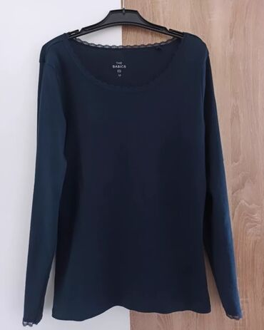 crop top majice new yorker: M (EU 38), Cotton, Single-colored, color - Blue
