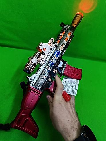 Оюнчуктар: 🔫 Игрушечный автомат с эффектом дыма — яркие впечатления от игры! 🔥 ⚡ — 5