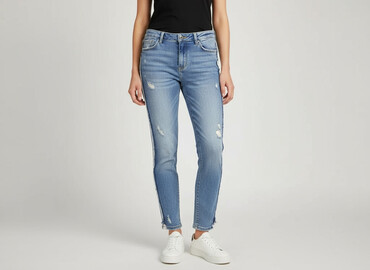 spodnie szerokie cropp: Cropp, Jeans for women, size L