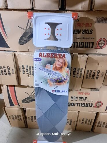 Ütüləmə lövhələri: Utu stolu qatlanan qalin ayaqli xrom utu altliqli — 8