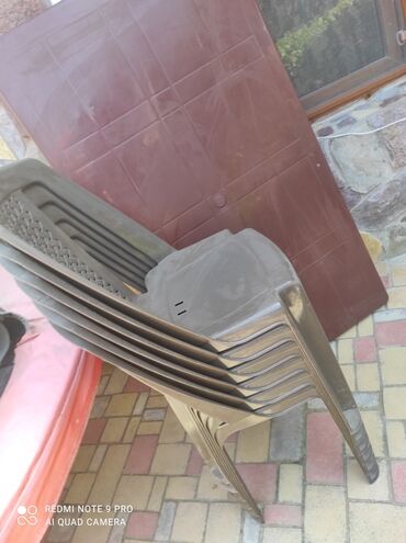 plastik stol stul: Новый, Прямоугольный стол, 6 стульев, Нераскладной, Со стульями, Пластик, Иран