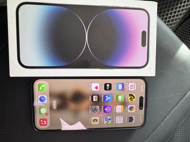 Apple iPhone: IPhone 14 Pro Max, Б/у, 128 ГБ, Защитное стекло, Чехол, Коробка, 85 %