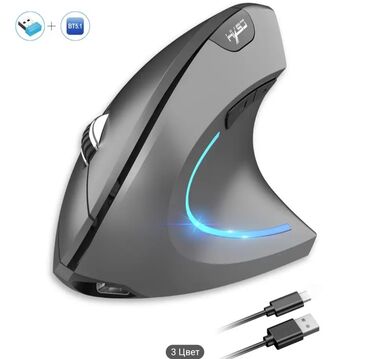 bluetooth мышка: HXSJ T22 Беспроводная мышь с двойным режимом, эргономичная оптическая
