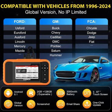 Alati za automobile: NOVO -LAUNCH X431 Creader Elite 2.0 OBD2 Ford GM Chrysler Full Systems — 4