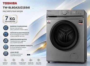 Toshiba TW-BL80A2UZ(S) paltaryuyan maşın - Yük qurutma: 7 kq - at lalafo.az Toshiba TW-BL80A2UZ(S) paltaryuyan maşın - Yük qurutma: 7 kq -