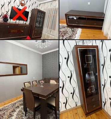 bar oturacaqlar: Qonaq otağı üçün, Dördbucaq masa, 6 stul