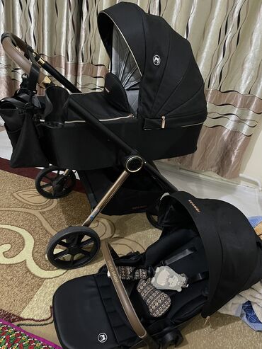 детские машины на аккумуляторе с пультом цена в бишкеке: Коляска, цвет - Черный, Новый