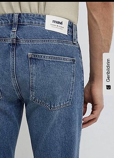 Cinslər: Mavi kişi cins şalvarı – Classic Denim - Model: Klassik kəsim, orta — 1