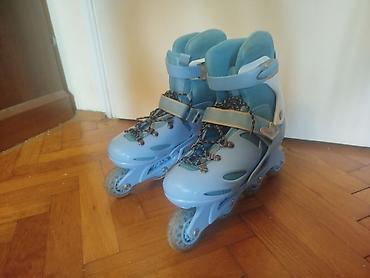 Roleri i rolšue: Podesivi roleri 36-39 plavi,tockici za rolere - ko novi Deciji — 19