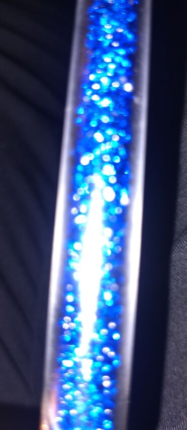 Qələmlər: Büllur daşlarla bəzədilmiş dekorativ qələm - Gövdə: şəffaf akril — 2