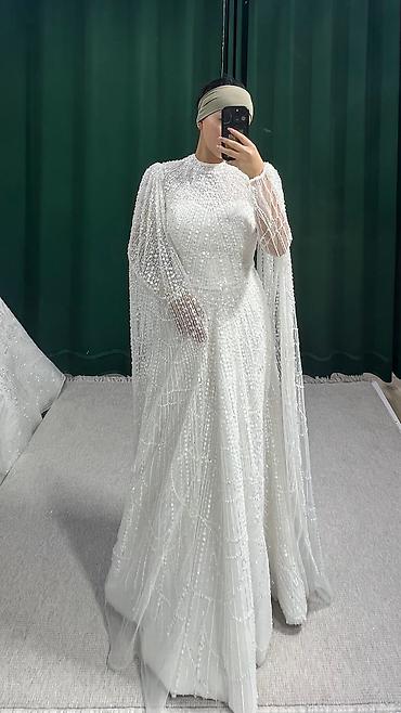 Свадебные платья: Свадебное платье, L, Закрытое, Фатин, Пышное, Пайетки, Б/у at lalafo.kg — 12 Свадебные платья: Свадебное платье, L, Закрытое, Фатин, Пышное, Пайетки, Б/у — 12