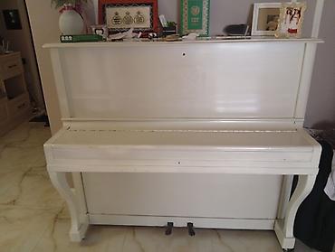 ağ klarnet: Ağ rəngli vertikal piano - Korpus: klassik dizaynlı, ağ lak örtüklü — 3