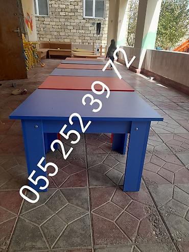 Uşaq masaları: Oğlan üçün, Yeni, Siyirməsiz, Bağça masası, Stulsuz — 7