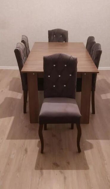 Masa və oturacaq dəstləri: Qonaq otağı üçün, Yeni, Açılmayan, Dördbucaq masa, 6 stul -da lalafo.az — 13 Masa və oturacaq dəstləri: Qonaq otağı üçün, Yeni, Açılmayan, Dördbucaq masa, 6 stul — 13
