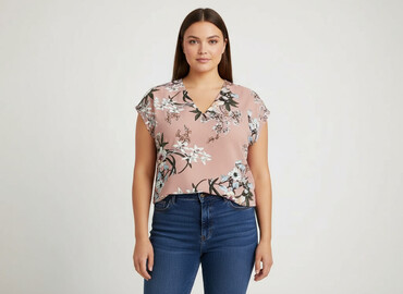 modne bluzki plus size: Жіноча блуза, розмір 2XL