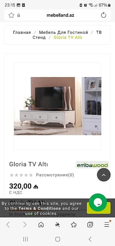 tv altdığı: Gencede,Demek olar ki tezedi, 2 eded vitrin servant, 1 eded tv altdigi — 4