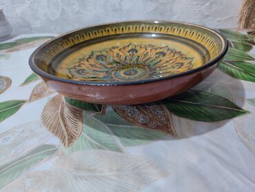 Посуда: Продаётся ляган старинная декаративная блюдо с ручной росписью — 4