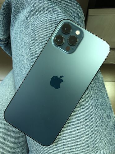 текно пова 5: IPhone 12 Pro Max, Колдонулган, 256 ГБ, Pacific Blue, Куту, 78 %